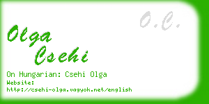 olga csehi business card